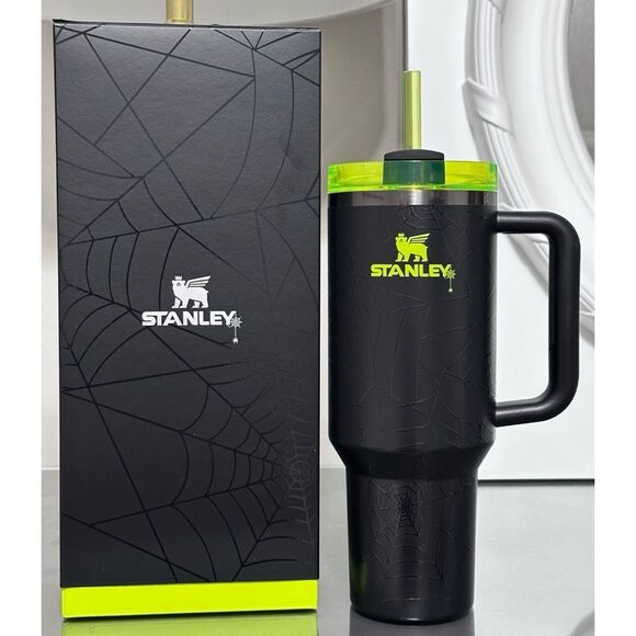 STANLEY HALLOWEEN QUENCHER H2.0 FLOWSTATE 40OZ TUMBLER, WEB GLOW - Picture 2 of 6